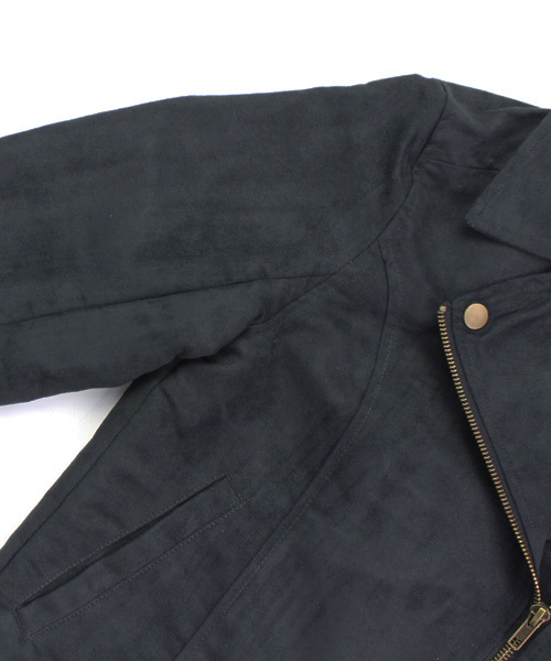 reca（レカ）の「フェイクスウェードダブルライダースジャケット（ライダースジャケット・レディース・スミクロ/グレー系その他/ブラウン/キャメル/ピンクベージュ・M）」の15枚目の写真