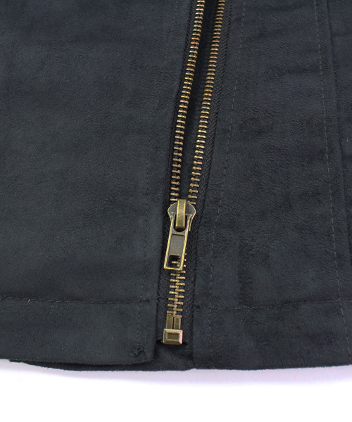 reca（レカ）の「フェイクスウェードダブルライダースジャケット（ライダースジャケット・レディース・スミクロ/グレー系その他/ブラウン/キャメル/ピンクベージュ・M）」の10枚目の写真