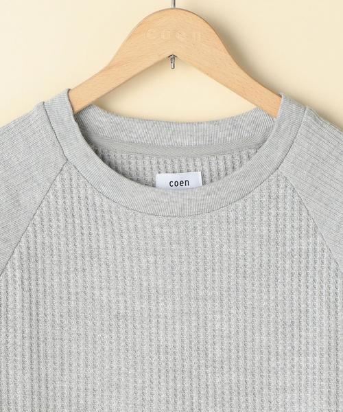 coen(コーエン)の「【新色登場】サーマルクルーネックカットソー(Tシャツ/カットソー・レディース・オフホワイト/ライトピンク/ネイビー/グレー/ライトブルー・MEDIUM/LARGE)」の14枚目の写真