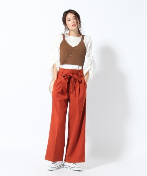 Andemiu（アンデミュウ）の「ニットキャミブラウスＳＥＴ772003（Tシャツ/カットソー・レディース・ブラック/グレー/キャメル・FREE）」の10枚目の写真