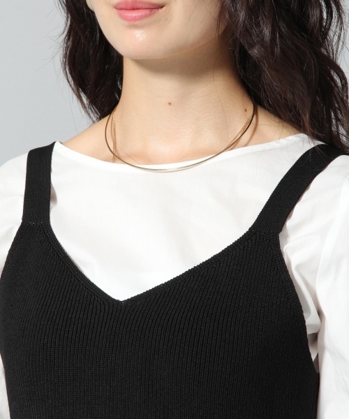 Andemiu（アンデミュウ）の「ニットキャミブラウスＳＥＴ772003（Tシャツ/カットソー・レディース・ブラック/グレー/キャメル・FREE）」の12枚目の写真