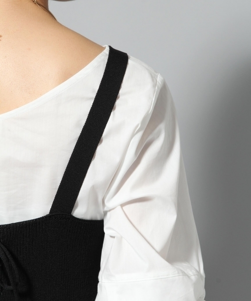 Andemiu（アンデミュウ）の「ニットキャミブラウスＳＥＴ772003（Tシャツ/カットソー・レディース・ブラック/グレー/キャメル・FREE）」の15枚目の写真