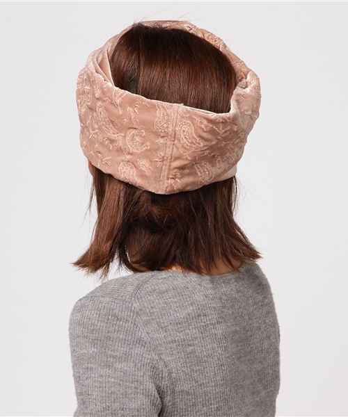 Burner（バーナー）の「【ReproFarm】ペイズリープリント ベロアヘアバンド（ヘアバンド・レディース・グレー/ベージュ/ピンク・FREE）」の6枚目の写真