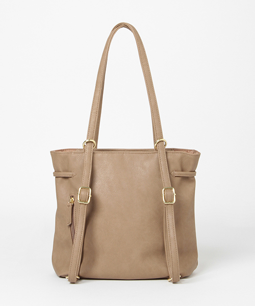 LBC（エルビーシー）の「合皮トートリュック（バックパック/リュック・レディース・ベージュ/グリーン/ダークブラウン・FREE）」の6枚目の写真