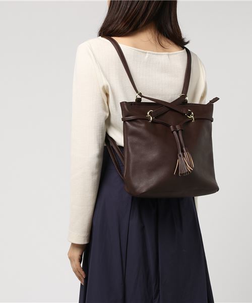 LBC（エルビーシー）の「合皮トートリュック（バックパック/リュック・レディース・ベージュ/グリーン/ダークブラウン・FREE）」の13枚目の写真