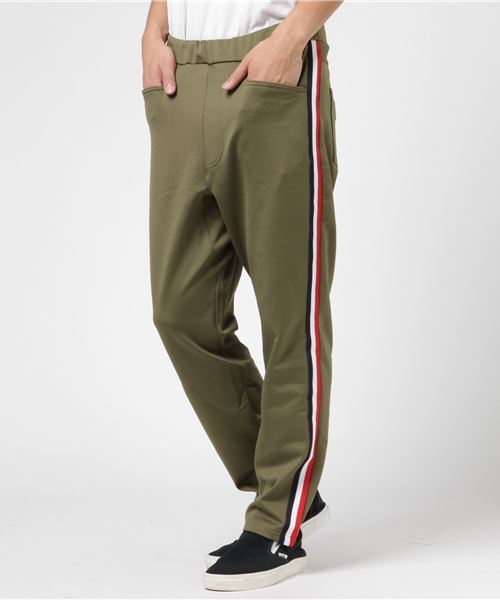 BEN DAVIS ORIGINALS（ベンデイビスオリジナルス）の「BEN DAVIS LINE JERSEY PANTS（その他パンツ・メンズ・ブラック×レッド/カーキブラウン/ブラック×ホワイト/グレー・MEDIUM/X-LARGE/LARGE）」の4枚目の写真