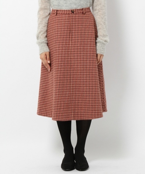 laboratory work(ラボラトリーワーク)の「ガンクラチェックスカート(スカート・レディース・ブラウン/パープル/オレンジ・MEDIUM)」の5枚目の写真