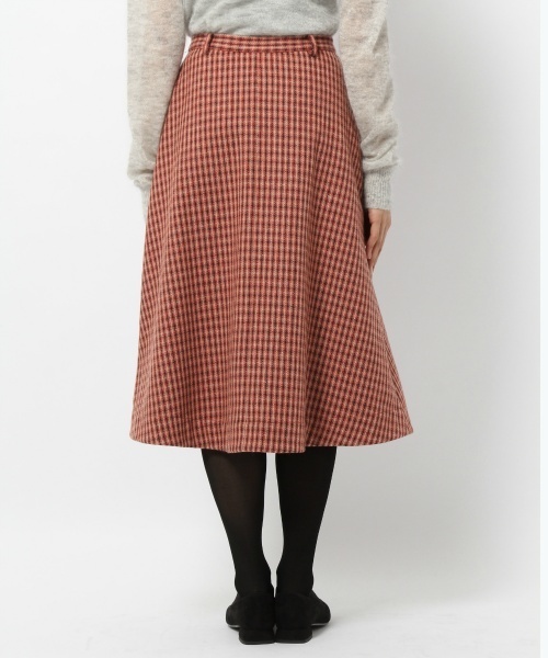 laboratory work(ラボラトリーワーク)の「ガンクラチェックスカート(スカート・レディース・ブラウン/パープル/オレンジ・MEDIUM)」の7枚目の写真
