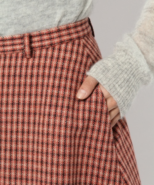 laboratory work(ラボラトリーワーク)の「ガンクラチェックスカート(スカート・レディース・ブラウン/パープル/オレンジ・MEDIUM)」の9枚目の写真