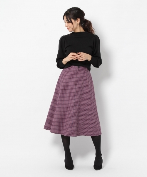 laboratory work(ラボラトリーワーク)の「ガンクラチェックスカート(スカート・レディース・ブラウン/パープル/オレンジ・MEDIUM)」の13枚目の写真