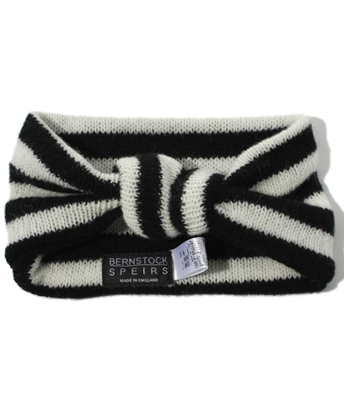 bpr BEAMS Women's（ビーピーアール　ビームス）の「□BERNSTOCK SPEIRS / ボーダー ヘアバンド（ヘアバンド・レディース・グレー/ブラック・ONE SIZE）」の4枚目の写真