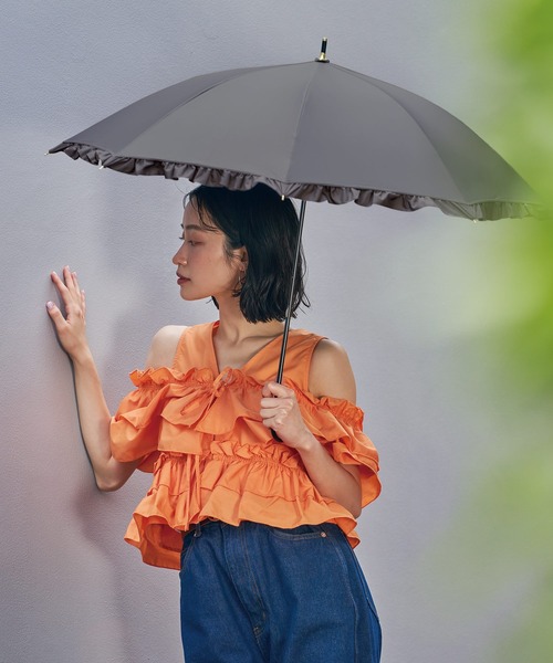 完全遮光 遮光クラシックフリル 日傘 長傘 Wpc.（長傘）｜Wpc