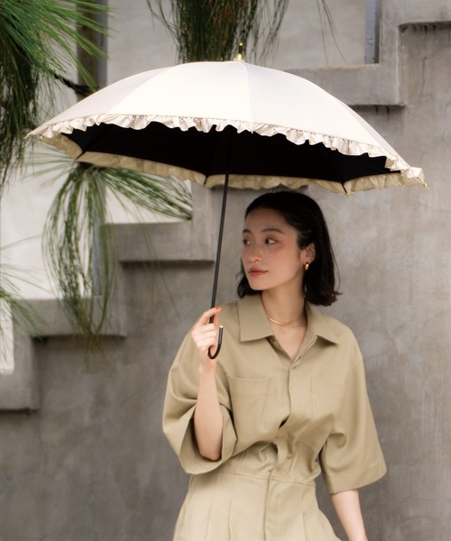 完全遮光 遮光クラシックフリル 日傘 長傘 Wpc.（長傘）｜Wpc