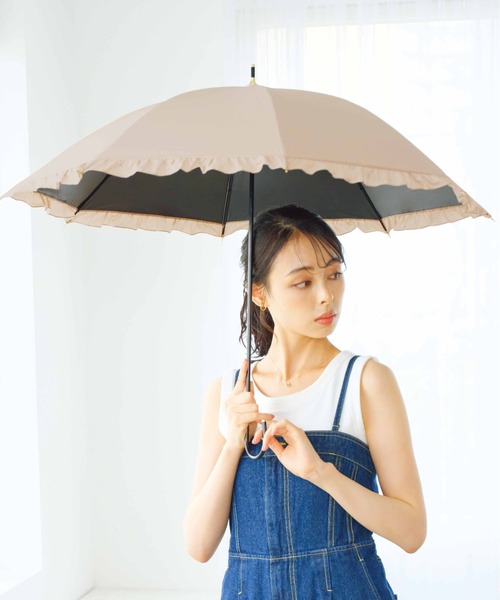 Wpc.（ダブリュピーシー）の「完全遮光 遮光クラシックフリル 日傘 長傘 Wpc.（長傘・レディース・ブラック/ベージュ/ネイビー/ラベンダー/ミント/ブラウン・FREE）」の16枚目の写真
