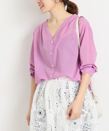 IENA | ボイルニュアンスタックブラウス◆(シャツ/ブラウス)