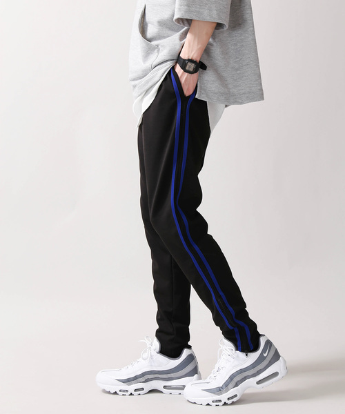 WEGO（ウィゴー）の「WEGO/ラインスキニートラックパンツ（その他パンツ・メンズ・ブラック/レッド/ネイビー/ブラック系その他・SMALL/LARGE/MEDIUM）」の14枚目の写真