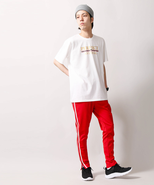 WEGO（ウィゴー）の「WEGO/ラインスキニートラックパンツ（その他パンツ・メンズ・ブラック/レッド/ネイビー/ブラック系その他・SMALL/LARGE/MEDIUM）」の18枚目の写真