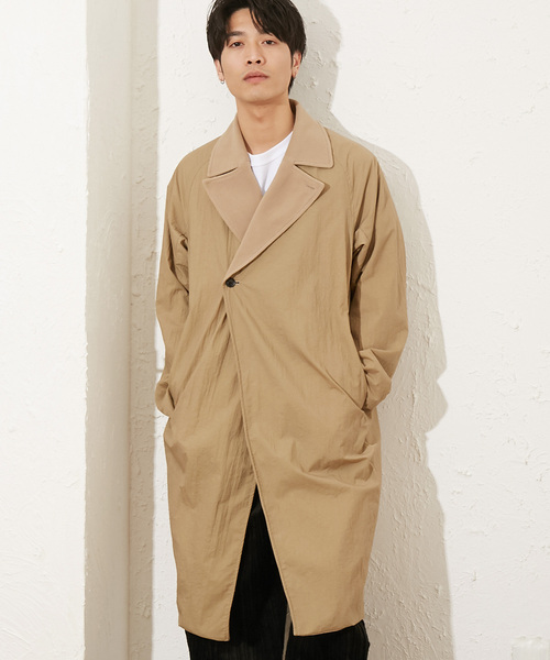 最新 KICS DOCUMENT. キクスドキュメント / NYLON HUGE COAT ナイロン ジャケット・アウター