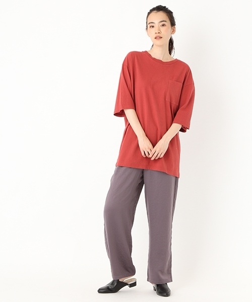 niko and...（ニコアンド）の「シルキーサテンイージーパンツ【niko and ...】（その他パンツ・レディース・パープル/オレンジ/ネイビー・4/3）」の13枚目の写真