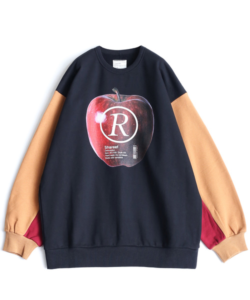 SHAREEF（シャリーフ）の「”APPLE R”  BIG SWEAT（スウェット・メンズ・キャメル/レッド/オレンジ/ダークグリーン・1/2/3）」の3枚目の写真
