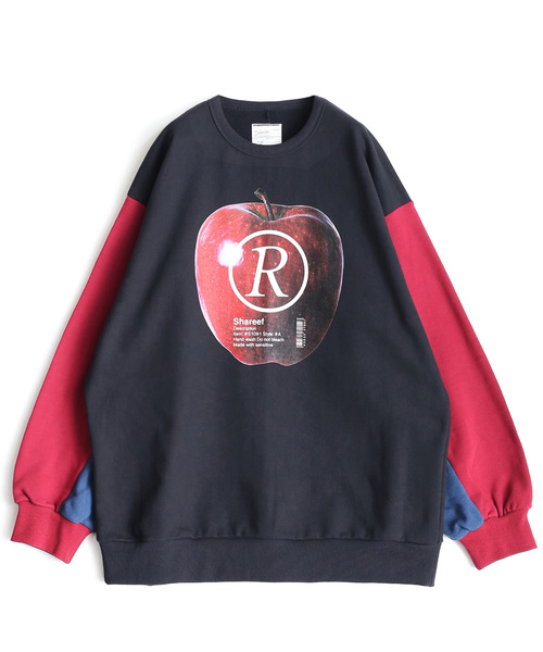 SHAREEF（シャリーフ）の「”APPLE R”  BIG SWEAT（スウェット・メンズ・キャメル/レッド/オレンジ/ダークグリーン・1/2/3）」の4枚目の写真