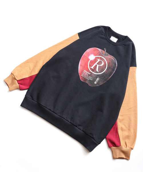 SHAREEF（シャリーフ）の「”APPLE R”  BIG SWEAT（スウェット・メンズ・キャメル/レッド/オレンジ/ダークグリーン・1/2/3）」の9枚目の写真