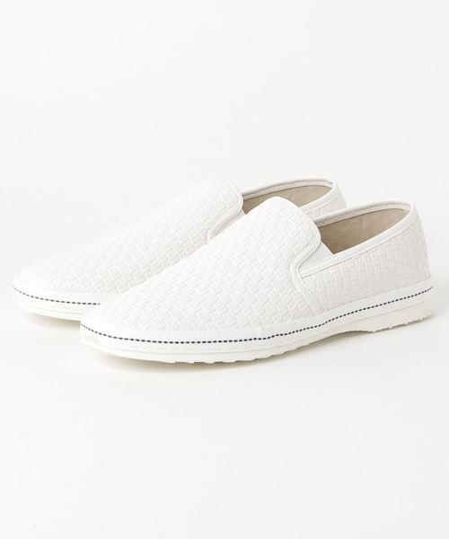 Dedes(デデス)の「『DEDES/デデス』イントレチャートカップインソールスリッポンシューズ【m】(スリッポン・メンズ・ホワイト/ブラック/ネイビー/ダークブラウン/ワインレッド/キャメル/ブラウン・40/41/42/43/44)」の2枚目の写真
