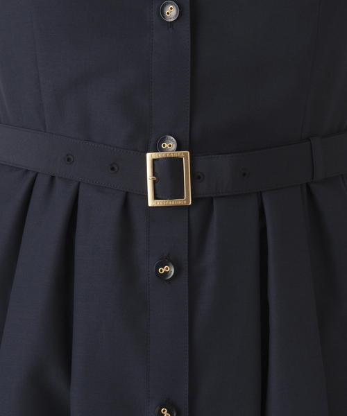 BLUE LABEL シルキーブロード パフスリーブドレス BLUE LABEL CRESTBRIDGE（ブルーレーベルクレストブリッジ）の