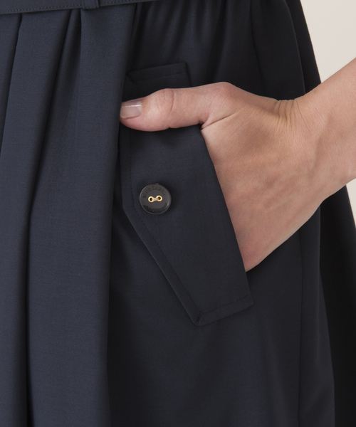 BLUE LABEL シルキーブロード パフスリーブドレス BLUE LABEL CRESTBRIDGE（ブルーレーベルクレストブリッジ）の