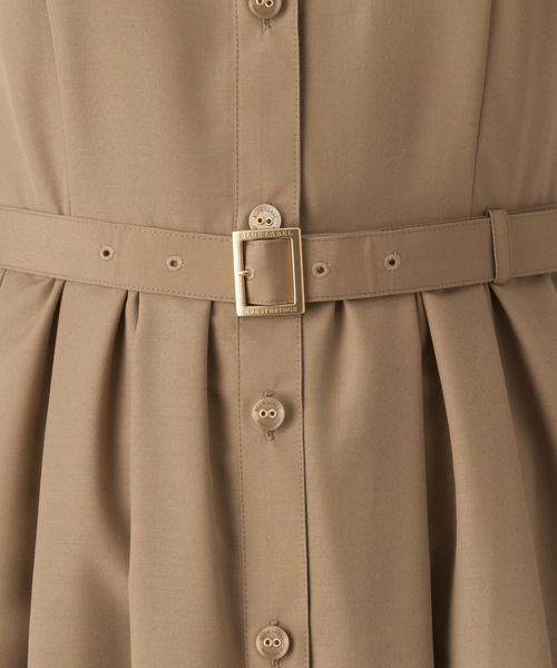 BLUE LABEL シルキーブロード パフスリーブドレス BLUE LABEL CRESTBRIDGE（ブルーレーベルクレストブリッジ）の