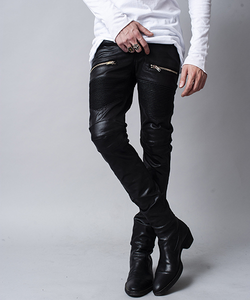 NO ID.(ノーアイディ)の「mp6313-コーティングストレッチデニムライダーススキニーPT パンツ(デニムパンツ・メンズ・ブルー/グレー/ブラック・1/2/3)」の9枚目の写真