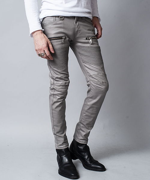 NO ID.(ノーアイディ)の「mp6313-コーティングストレッチデニムライダーススキニーPT パンツ(デニムパンツ・メンズ・ブルー/グレー/ブラック・1/2/3)」の11枚目の写真