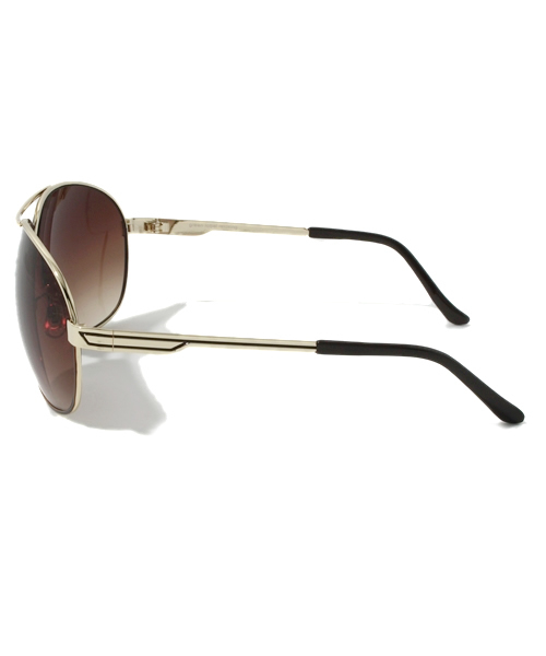 green label relaxing（グリーンレーベルリラクシング）の「BIG METAL ティアドロップ サングラス（サングラス・メンズ・ブラック/ダークブラウン・フリー）」の3枚目の写真