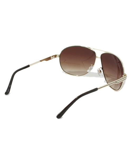 green label relaxing（グリーンレーベルリラクシング）の「BIG METAL ティアドロップ サングラス（サングラス・メンズ・ブラック/ダークブラウン・フリー）」の4枚目の写真