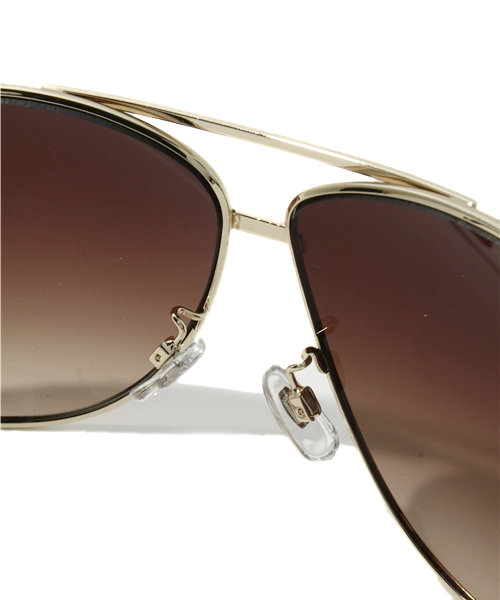 green label relaxing（グリーンレーベルリラクシング）の「BIG METAL ティアドロップ サングラス（サングラス・メンズ・ブラック/ダークブラウン・フリー）」の8枚目の写真