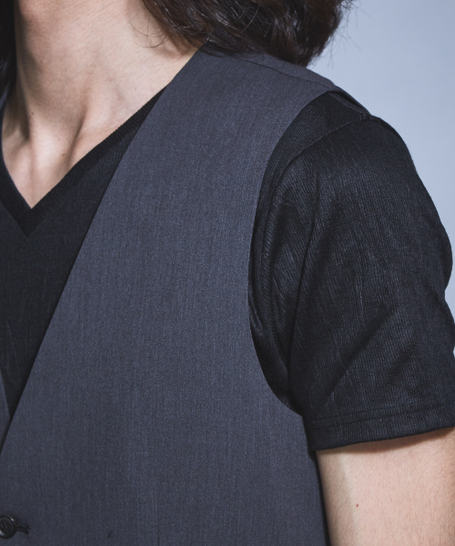 5351 POUR LES HOMMES（ゴーサンゴーイチプールオム）の「2WAYストレッチコンパクトジレ（ベスト・メンズ・チャコールグレー/ブラック/ブルー・44/46/48）」の9枚目の写真