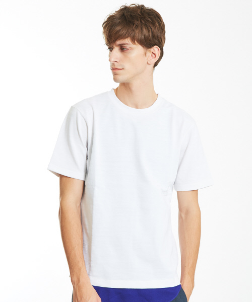 ABAHOUSE（アバハウス）の「ジャカードクルーネックTシャツ（Tシャツ/カットソー・メンズ・ホワイト/カーキ・44/46/48）」の14枚目の写真