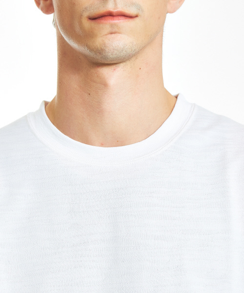 ABAHOUSE（アバハウス）の「ジャカードクルーネックTシャツ（Tシャツ/カットソー・メンズ・ホワイト/カーキ・44/46/48）」の11枚目の写真