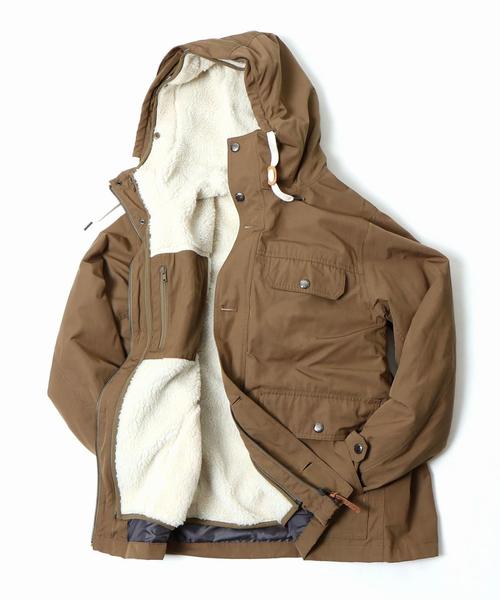 coen（コーエン）の「【『GO OUT』10月号掲載】3WAYボアマウンテンパーカー（マウンテンパーカー・メンズ・レッド/ブラック/ベージュ/ネイビー・SMALL/MEDIUM/X-LARGE/LARGE）」の2枚目の写真