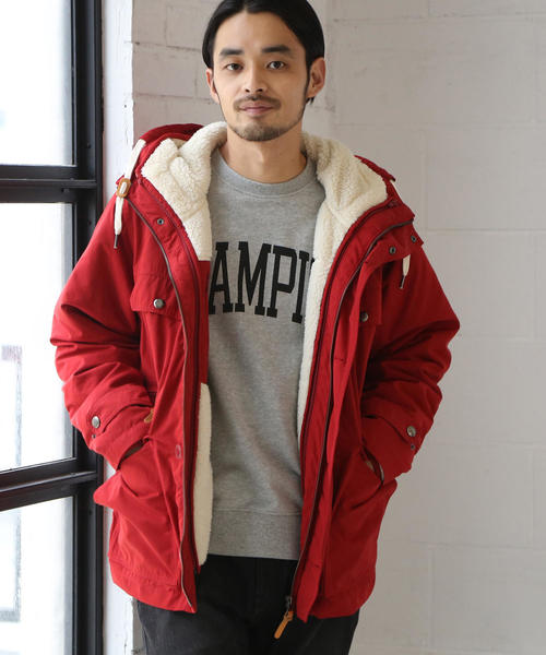 coen（コーエン）の「【『GO OUT』10月号掲載】3WAYボアマウンテンパーカー（マウンテンパーカー・メンズ・レッド/ブラック/ベージュ/ネイビー・SMALL/MEDIUM/X-LARGE/LARGE）」の10枚目の写真