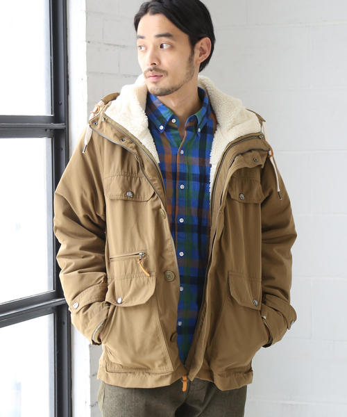 coen（コーエン）の「【『GO OUT』10月号掲載】3WAYボアマウンテンパーカー（マウンテンパーカー・メンズ・レッド/ブラック/ベージュ/ネイビー・SMALL/MEDIUM/X-LARGE/LARGE）」の7枚目の写真