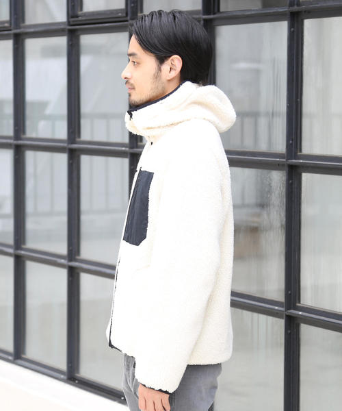 coen（コーエン）の「【『GO OUT』10月号掲載】3WAYボアマウンテンパーカー（マウンテンパーカー・メンズ・レッド/ブラック/ベージュ/ネイビー・SMALL/MEDIUM/X-LARGE/LARGE）」の19枚目の写真