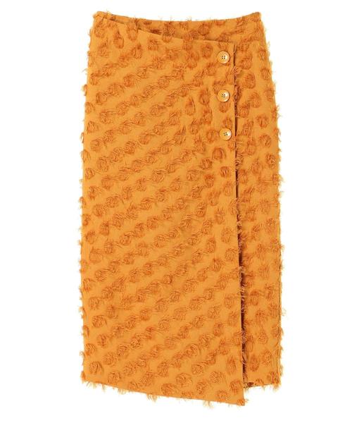 YECCA VECCA(イェッカヴェッカ)の「ドビードット釦ラップスカート(スカート・レディース・ネイビー/グリーン/マスタード・SMALL/MEDIUM)」の4枚目の写真