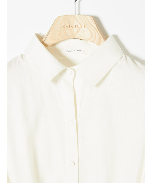 CASA FLINE（カーサフライン）の「エプロンロングシャツワンピース  