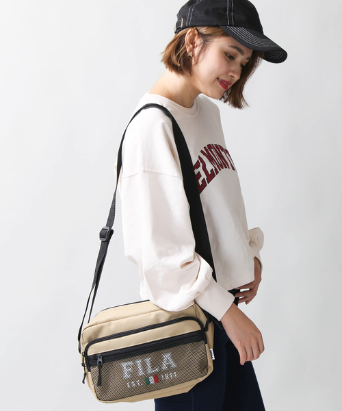 FILA(フィラ)の「∴WEGO/FILA別注メッシュポケットショルダーバッグ(ショルダーバッグ・レディース・ブラック/ベージュ/その他1・FREE)」の16枚目の写真