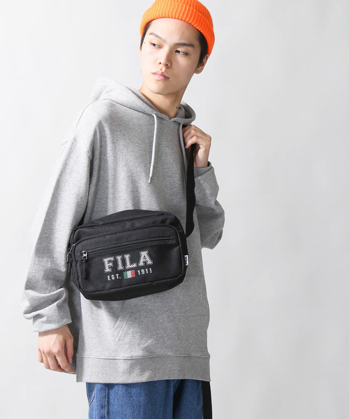 FILA(フィラ)の「∴WEGO/FILA別注メッシュポケットショルダーバッグ(ショルダーバッグ・レディース・ブラック/ベージュ/その他1・FREE)」の15枚目の写真
