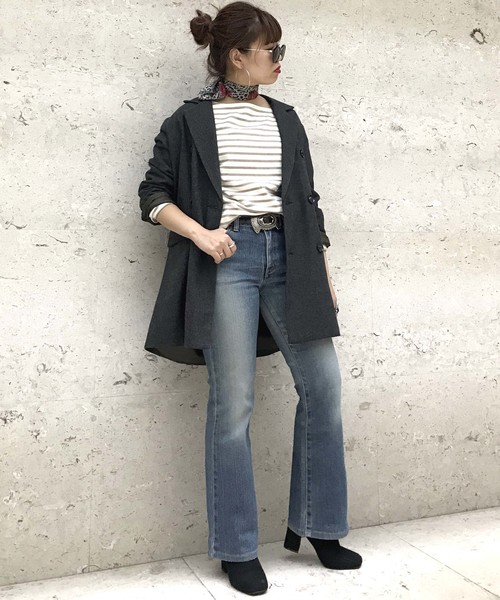 archives（アルシーヴ）の「ヘリンボーンダブルブレストジャケット（テーラードジャケット・レディース・グレー/チャコールグレー/ブラウン・MEDIUM）」の6枚目の写真