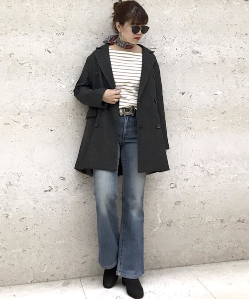 archives（アルシーヴ）の「ヘリンボーンダブルブレストジャケット（テーラードジャケット・レディース・グレー/チャコールグレー/ブラウン・MEDIUM）」の11枚目の写真