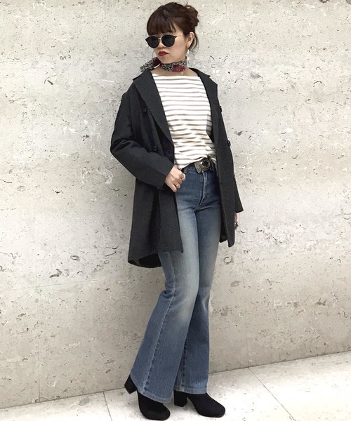 archives（アルシーヴ）の「ヘリンボーンダブルブレストジャケット（テーラードジャケット・レディース・グレー/チャコールグレー/ブラウン・MEDIUM）」の12枚目の写真