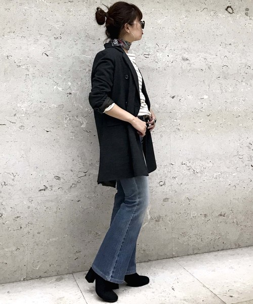 archives（アルシーヴ）の「ヘリンボーンダブルブレストジャケット（テーラードジャケット・レディース・グレー/チャコールグレー/ブラウン・MEDIUM）」の10枚目の写真